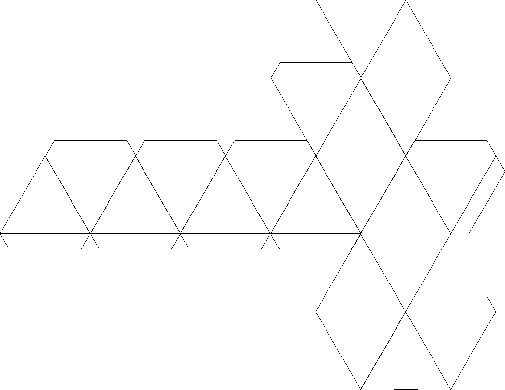Чертеж развертки икосаэдра